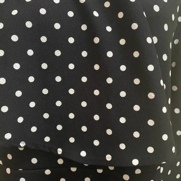 ASHLEY STEWART PLIS SIZE (18/20W) POLKA DOT PEPLUM TOP - Picture 4 of 5